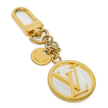 LOUIS VUITTON Keychain Bag Charm/LV Circle LV Signature Medallion Brass GP Logo Plated Gold M68000 Men Women