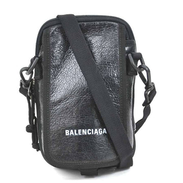 BALENCIAGA Crossbody Shoulder Bag Mini Pochette Leather Black Unisex 593329