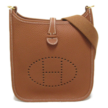 HERMES Evelyn TPM Etain Shoulder Bag Brown Gold Togo leather leather