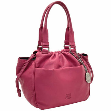 Loewe Handbag Anagram Tote Bag Nappa Leather Magenta Pink LOEWE Back Ladies