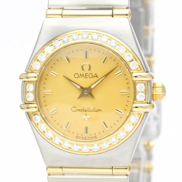 OMEGAPolished  Constellation Diamond 18K Gold Steel Watch 1367.10 BF551906