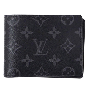 Louis Vuitton Wallet Monogram Eclipse Men's Bifold Card Case Portefeuille Multiple M61695 Black