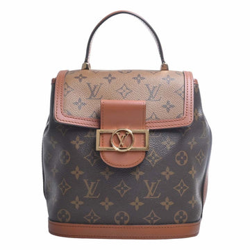 LOUIS VUITTON Monogram Reverse Dauphine Backpack Rucksack M45142 Brown Ladies