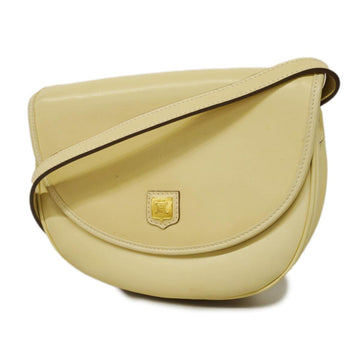 CELINE shoulder bag leather ivory gold hardware ladies