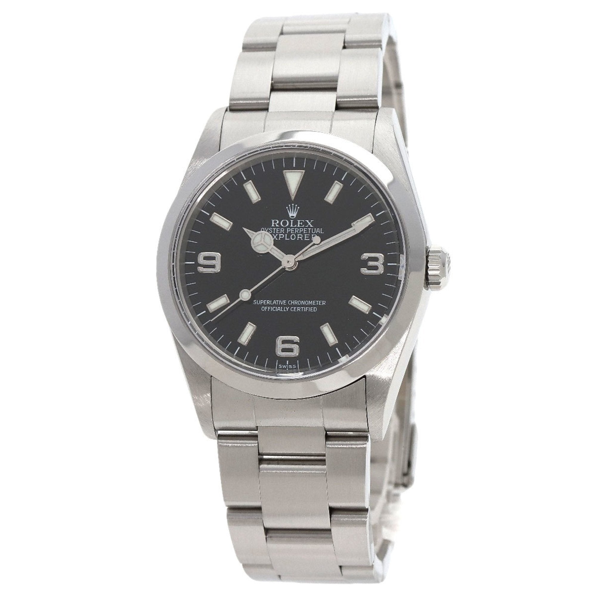 ROLEX 14270 Explorer 1 Watch Stainless Steel SS Men s