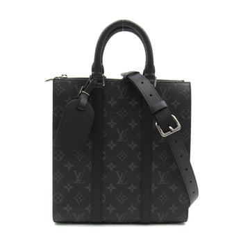 LOUIS VUITTON Sac Plat Cloth Black Monogram eclipse PVC coated canvas M46098