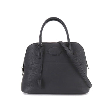 HERMES Bolide 31 2way hand shoulder bag Taurillon Clemence black A engraved silver metal fittings