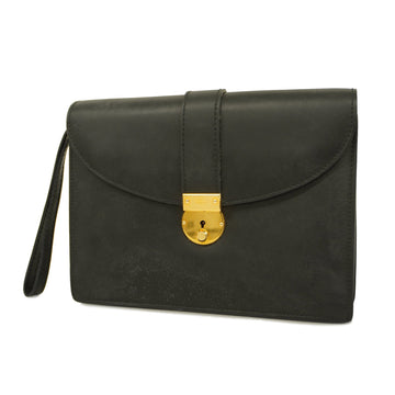 GUCCIAuth  Clutch Bag Women's Leather Black