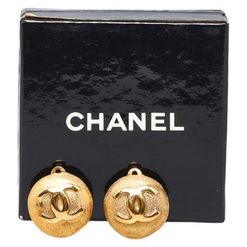 CHANEL Cocomark Earrings Gold Plated Women's