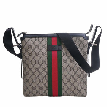 GUCCI GG Supreme Shoulder Bag 387111 Beige/Black Women's