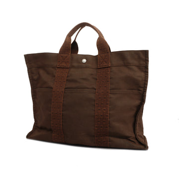 HERMESAuth  Her Line Yale Line MM Men,Women,Unisex Canvas Tote Bag Brown