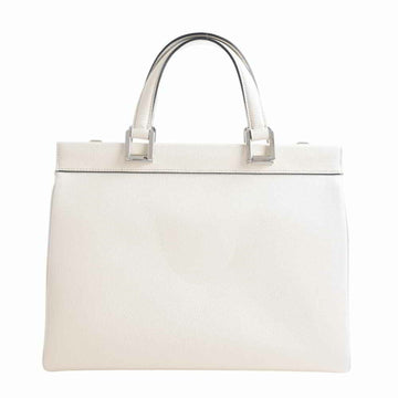 GUCCI Leather Zumi Medium Handbag White