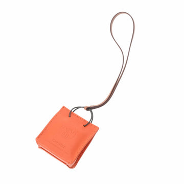 HERMES Agneau Milo Handbag Charm Feu