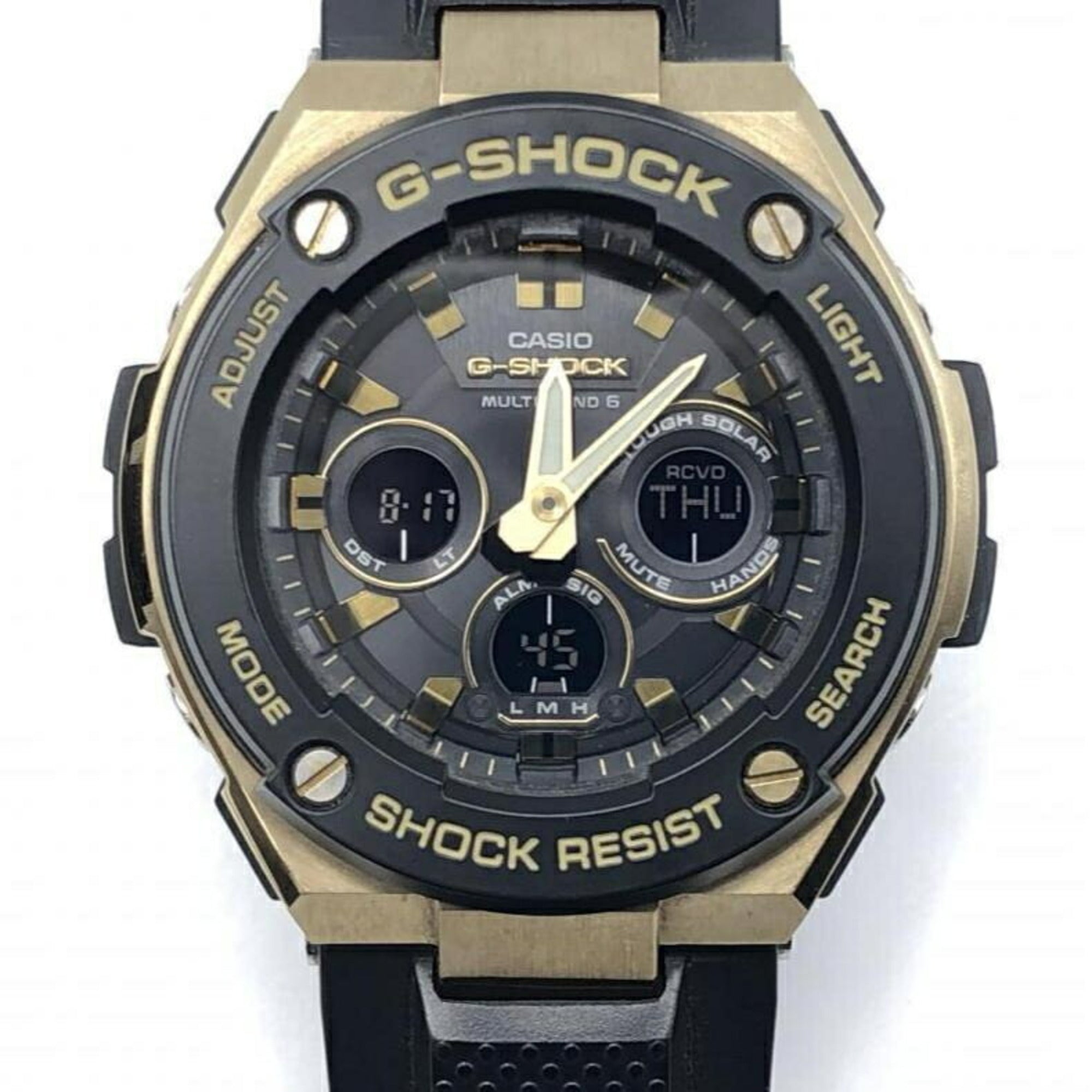 CASIO G-SHOCK watch GST-W300G black gold color G-STEEL