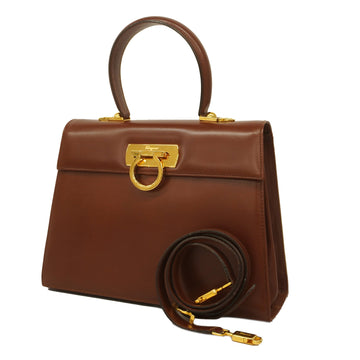 SALVATORE FERRAGAMOAuth  Gancini 2 Way Bag Women's Leather Brown