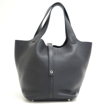 HERMES/ Picotan Lock MM Handbag Black Ladies