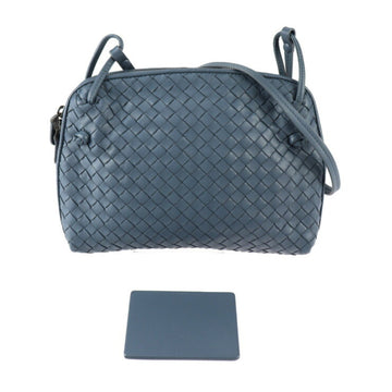 BOTTEGA VENETA Intrecciato Shoulder Bag 245354 Leather Blue Gray Crossbody Nodini Pochette