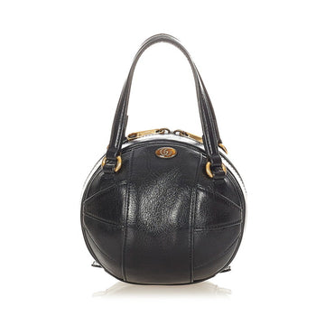 Gucci Basketball Shape Handbag Shoulder Bag 547855 Black Leather Ladies