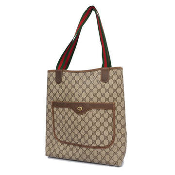 GUCCI Auth Sherry Line 89 02 003 Women's GG Supreme Tote Bag Beige