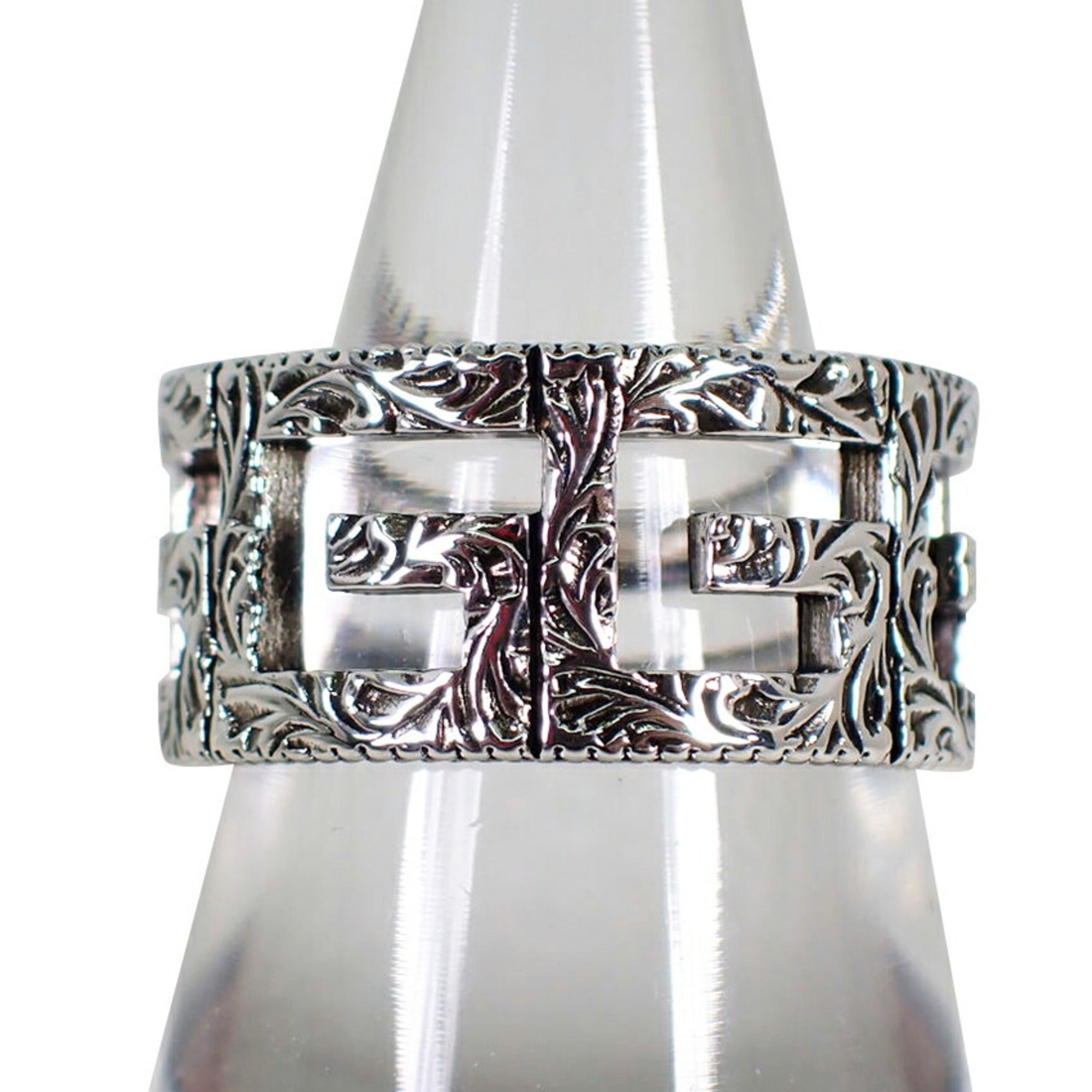 Silver ring with sales square g