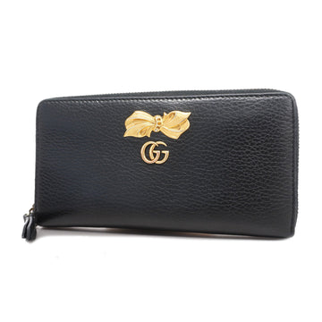 Gucci Long Wallet PETIT BOW 524291 Women's Leather Long Wallet (bi-fold) Black