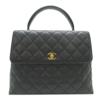 CHANEL matelasse ladies handbag A12397 caviar skin black