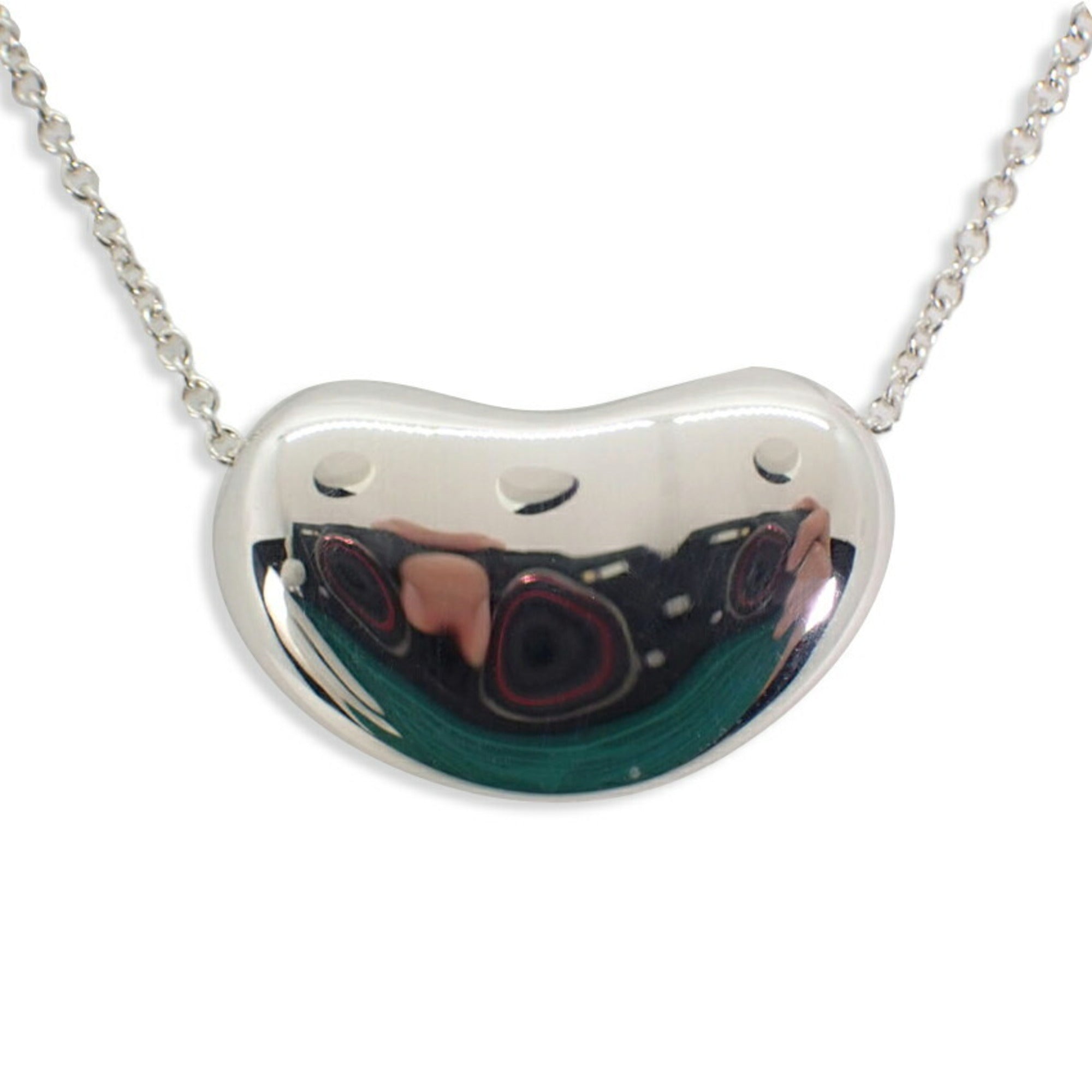 Bean tiffany store necklace silver