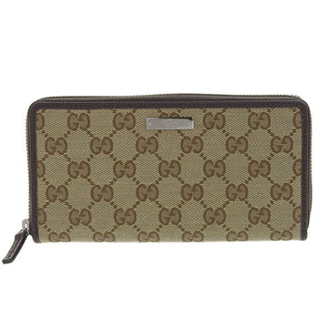 Gucci wallet ladies long GG canvas 307980 brown round