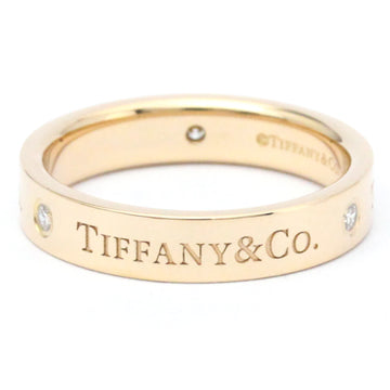 TIFFANY Flat Band Ring Pink Gold [18K] Fashion Diamond Band Ring Carat/0.07