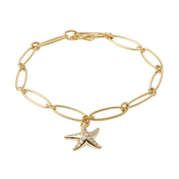 TIFFANY Starfish Elsa Peretti K18YG Yellow Gold Bracelet