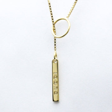 GUCCIPolished  Lariat Necklace 18K Yellow Gold YG Pendant BF561465