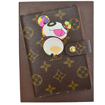 LOUIS VUITTON Notebook Cover Monogram Panda Agenda PM Brown Canvas Women's R20011