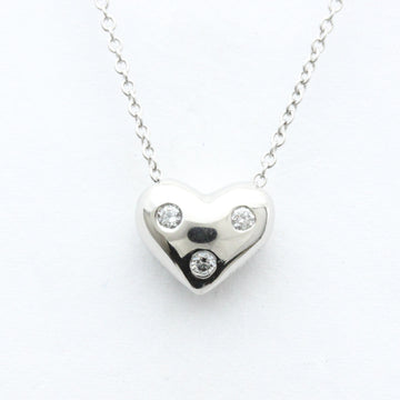 TIFFANY Dots Heart Pendant Platinum Diamond Men,Women Fashion Pendant Necklace [Silver]