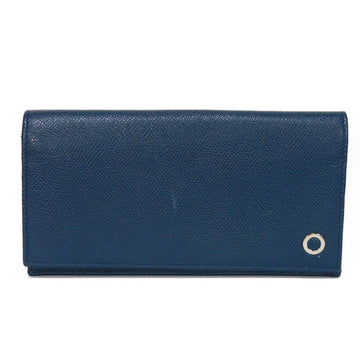 BVLGARI Long Wallet Man Large Continental Denim Sapphire Blue Bifold Logo 286057 Men's Billfold