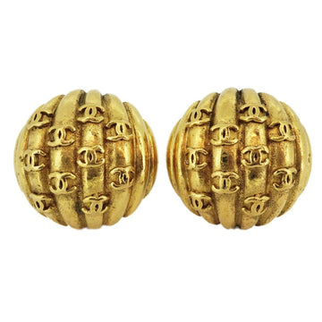 CHANEL earrings vintage here mark GP plated gold ladies