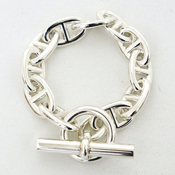 HERMES Chaine d'Ancle TGM Bracelet Bangle 11 Frames Ag925 Silver
