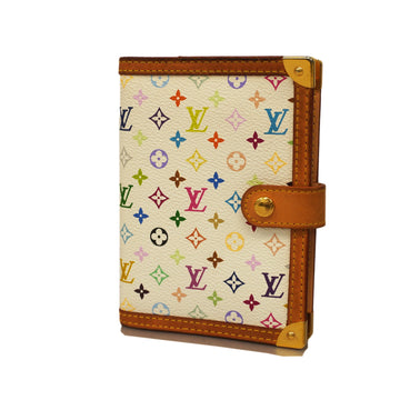 LOUIS VUITTONAuth  Monogram Multicolore Planner Cover Blanc Agenda PM R20896