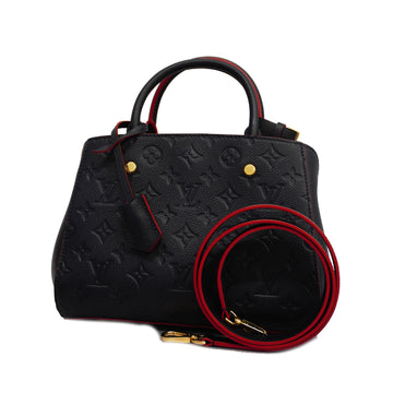 LOUIS VUITTONAuth  Monogram Empreinte 2way Bag Montaigne BB M42747 Marine Rouge