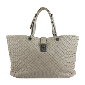 BOTTEGA VENETA capri sintrecciato intrecciato large tote bag 297983 leather gray shoulder shopping lock