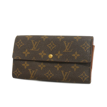 LOUIS VUITTONAuth  Monogram Porto Mone Credit M61725 Unisex Long Wallet