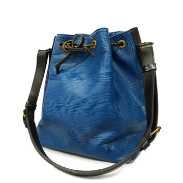 LOUIS VUITTONAuth  Epi Petit Noe M44152 Women's Shoulder Bag Noir,Toledo Blue