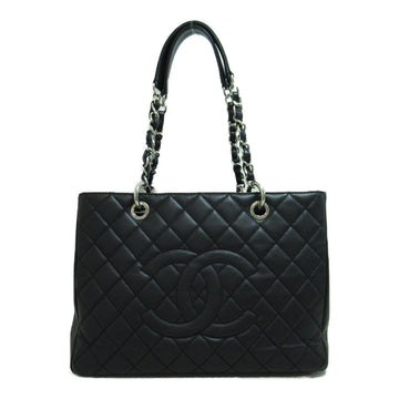 CHANEL GST tote bag Black Caviar Skin [Grained Calf]