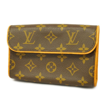 LOUIS VUITTON Waist Bag Monogram Pochette Florentine M51855 Brown Ladies