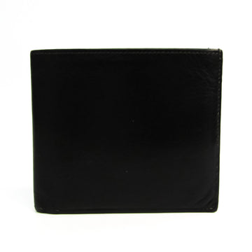 HERMES Osaka Unisex Buffalo Leather Bill Wallet [bi-fold] Black
