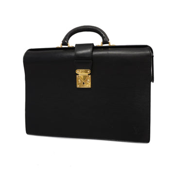 LOUIS VUITTONAuth  Epi Serviet Fermoir M54352 Men's Briefcase Noir