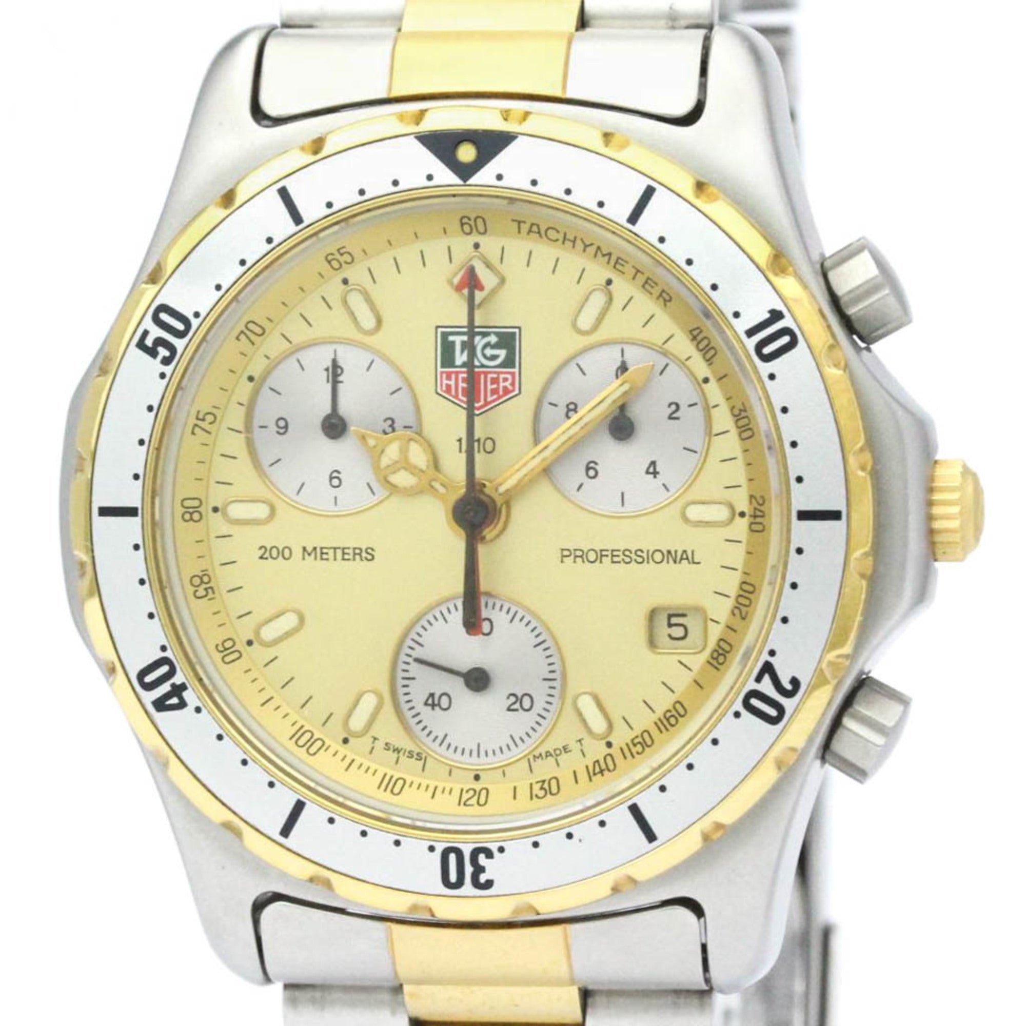 TAG HEUER 2000 Professional Chronograph Gold Plated Steel Watch CE1121