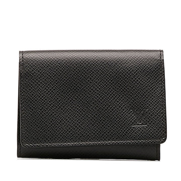 LOUIS VUITTON Taiga Anvelop Carte de Visite Business Card Holder Case M30922 Ardoise Black Leather Men's