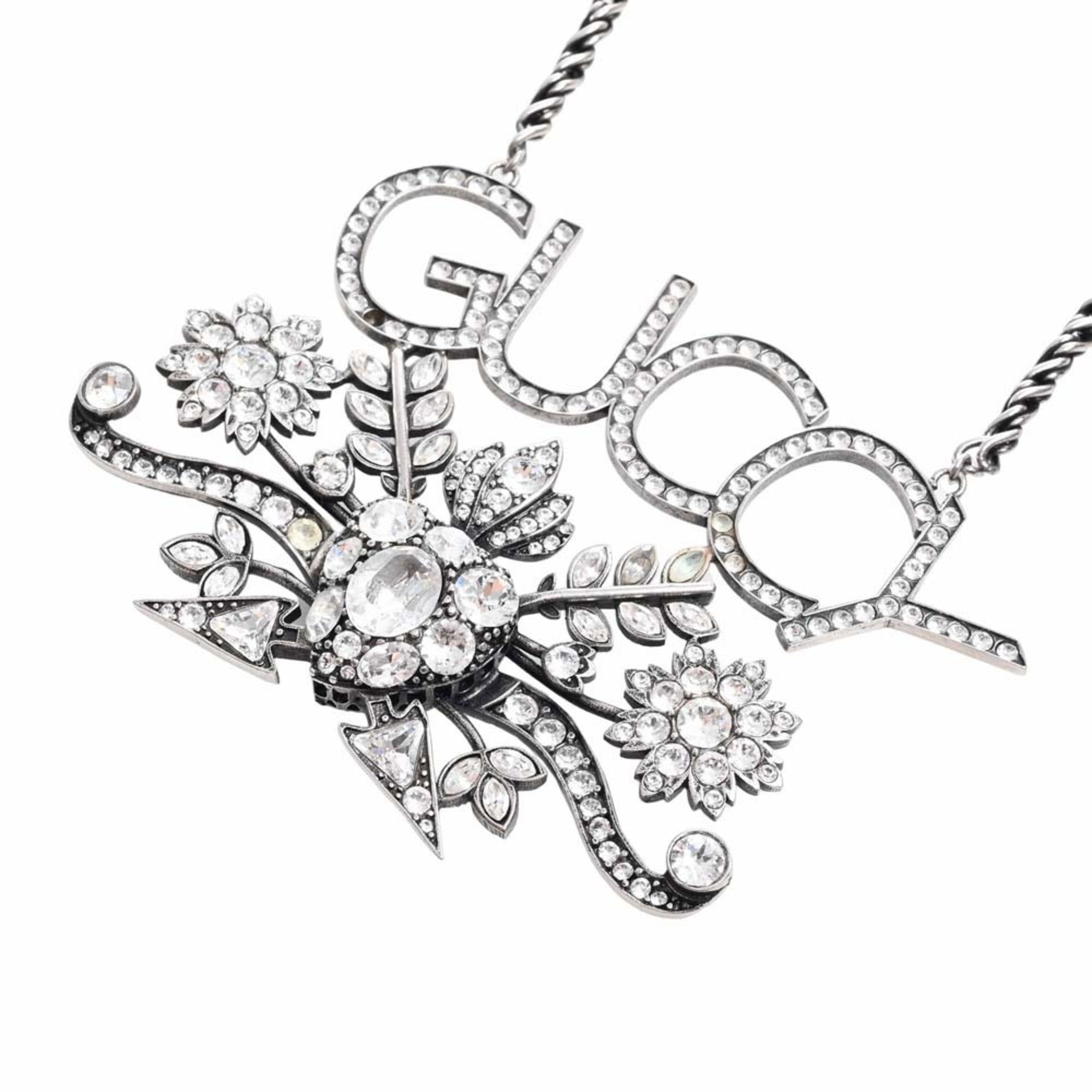 Gucci necklace silver on sale womens