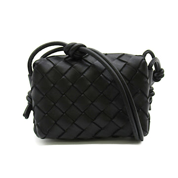 BOTTEGA VENETA Shoulder Bag Black Lambskin [sheep leather] 730832V1G118425