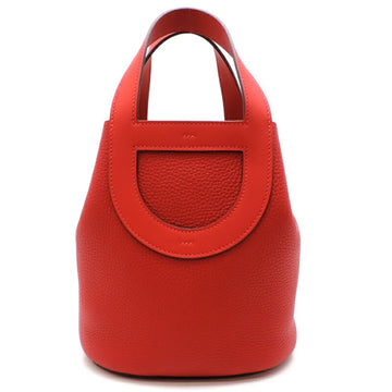 HERMES in the Loop 18 B Engraved 2023 Ladies Handbag Taurillon Clemence/Swift Vermillion [Red]